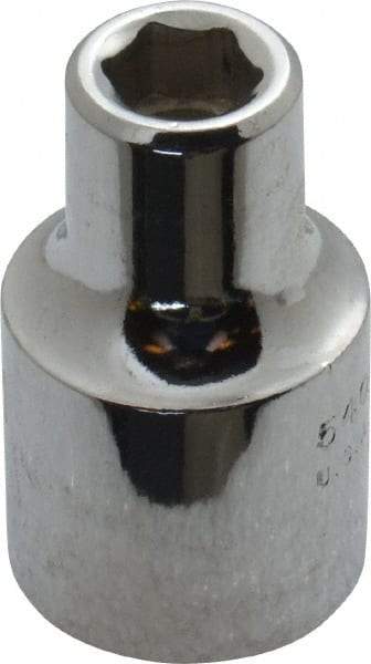 Proto - 1/2" Drive, Standard Hand Socket - 6 Points, 1-1/2" OAL, Alloy Steel, Chrome Finish - USA Tool & Supply