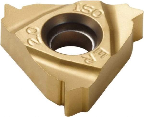 Seco - 16ER External Right Hand ISO Laydown Threading Insert - Grade CP500, TiAlN/TiN Coated Carbide, 9.53mm Inscribed Circle - USA Tool & Supply