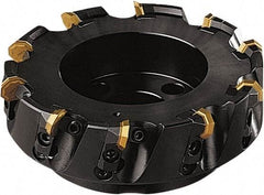 Seco - 172mm Cut Diam, 40mm Arbor Hole, 5mm Max Depth of Cut, 43° Indexable Chamfer & Angle Face Mill - 10 Inserts, OF.. 0704 Insert, Right Hand Cut, 10 Flutes, Series OctoMill - USA Tool & Supply