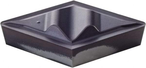 Kennametal - DPGR432, KCU25 Grade Carbide Profiling Insert - AlTiN Finish, 55° Incl Angle, Diamond, 0.6104" Side Length, 3/16" Thick, 1/32" Corner Radius, 1/2" Inscribed Circle - USA Tool & Supply