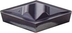 Kennametal - DPGR432, KCU25 Grade Carbide Profiling Insert - AlTiN Finish, 55° Incl Angle, Diamond, 0.6104" Side Length, 3/16" Thick, 1/32" Corner Radius, 1/2" Inscribed Circle - USA Tool & Supply