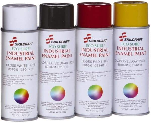 Ability One - Spray Paint - 16 OZ GREEN 24064 ECO-SURE AEROSOL ENAMEL - USA Tool & Supply