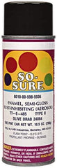 Ability One - Spray Paint - 16 OZ FLAT BLACK 37038 SO-SURE AEROSOL ENAMEL - USA Tool & Supply