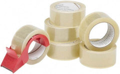 Ability One - 2" x 55 Yd Clear Hot Melt Adhesive Sealing Tape - Polypropylene Film Backing, 1.9 mil Thick - USA Tool & Supply