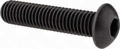 Value Collection - 1/2-13 UNC Hex Socket Drive, Button Screw - Alloy Steel, Black Oxide Finish, Fully Threaded, 2-1/4" Length Under Head - USA Tool & Supply
