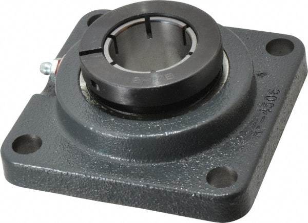 Browning - 1-7/16" ID, 4-5/8" OAL x 4-5/8" OAH 4-Bolt Flange - 4,467 Lb Static Cap, 7,340 Lb Dyn Cap, 3-5/8" Btw Mnt Hole Ctrs, Cast Iron - USA Tool & Supply
