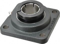 Browning - 1-3/4" ID, 5-3/8" OAL x 5-3/8" OAH 4-Bolt Flange - 5,139 Lb Static Cap, 7,901 Lb Dyn Cap, 4-1/8" Btw Mnt Hole Ctrs, Cast Iron - USA Tool & Supply