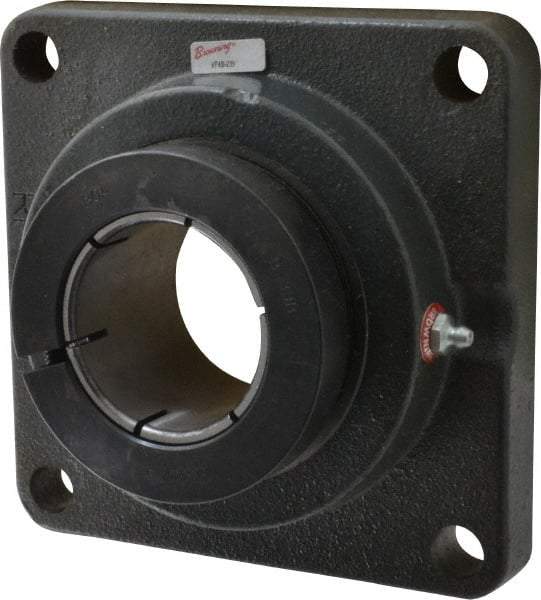 Browning - 2-7/16" ID, 6-7/8" OAL x 6-7/8" OAH 4-Bolt Flange - 8,150 Lb Static Cap, 11,789 Lb Dyn Cap, 5-5/8" Btw Mnt Hole Ctrs, Cast Iron - USA Tool & Supply