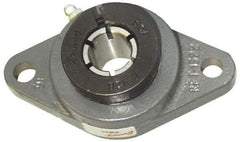 Browning - 1-1/2" ID, 6-3/4" OAL x 4-1/8" OAH 2-Bolt Flange - 4,467 Lb Static Cap, 7,340 Lb Dyn Cap, 5-21/32" Btw Mnt Hole Ctrs, Cast Iron - USA Tool & Supply