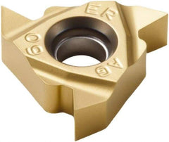 Seco - 16ER External Right Hand 48-8 Partial Profile 60° Laydown Threading Insert - Grade CP500, TiAlN/TiN Coated Carbide, 9.53mm Inscribed Circle - USA Tool & Supply