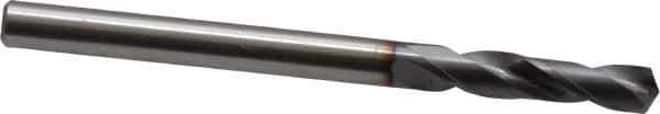 OSG - 5/32" 130° Spiral Flute Powdered Metal Screw Machine Drill Bit - TiCN Finish, Right Hand Cut, 22mm Flute Length, 54mm OAL, Standard Point, Straight Shank - USA Tool & Supply