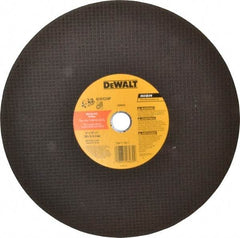 DeWALT - 14" Aluminum Oxide/Silicon Carbide Blend Cutoff Wheel - 1/8" Thick, 1" Arbor, 5,500 Max RPM, Use with Circular Saws - USA Tool & Supply