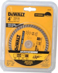 DeWALT - 4" Diam, 7/8" Arbor Hole Diam, Wet & Dry Cut Saw Blade - Diamond-Tipped, Standard Round Arbor - USA Tool & Supply