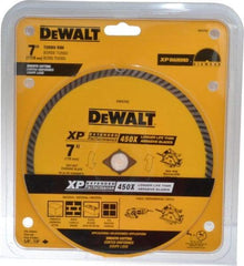 DeWALT - 7" Diam, 5/8" Arbor Hole Diam, Wet & Dry Cut Saw Blade - Diamond-Tipped, Standard Round Arbor - USA Tool & Supply