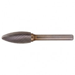 SH-41 Standard Cut Solid Carbide Bur-Flame Shape - USA Tool & Supply