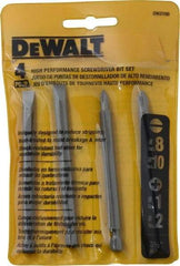 DeWALT - 4 Piece, Bit Set - Phillips, Slotted Point - USA Tool & Supply