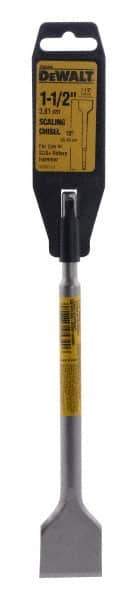 DeWALT - 1-1/2" Head Width, 10" OAL, 3/4" Shank Diam, Scaling Chisel - SDS Plus Drive, SDS Plus Shank, Steel - USA Tool & Supply