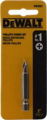 DeWALT - #1 Phillips Screwdriver Bit - 1/4" Hex Drive, 2" OAL - USA Tool & Supply