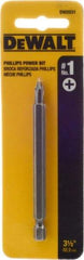 DeWALT - #1 Phillips Screwdriver Bit - 1/4" Hex Drive, 3-1/2" OAL - USA Tool & Supply