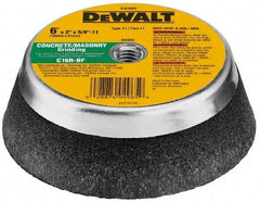 DeWALT - 6" Diam x 2" Thick, R Hardness, 16 Grit Surface Grinding Wheel - Aluminum Oxide/Silicon Carbide Blend, Type 11, Very Coarse Grade, 6,000 Max RPM - USA Tool & Supply