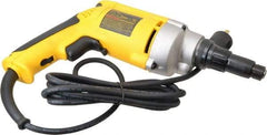 DeWALT - Pistol Grip Handle, 2,000 RPM, 164 In/Lb Torque, Electric Screwdriver - 1/4" Bit Holder, 110 Volts, 6.5 Amps - USA Tool & Supply