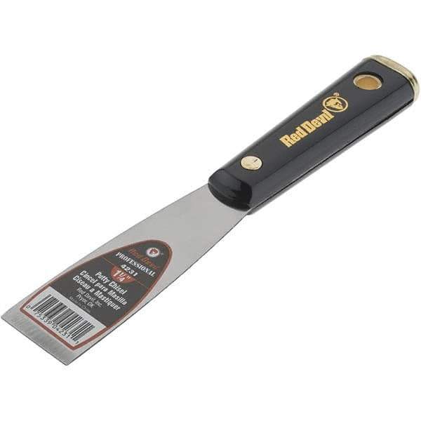 Red Devil - Putty & Taping Knives - 1-1/4" CHISEL PUTTY KNIFE - USA Tool & Supply