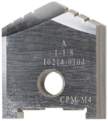 Allied Machine and Engineering - 3-11/32" Diam x 5/8" Thick, Seat Code E, 130° Included Angle Spade Drill Insert - Uncoated Powdered Metal, Powdered Metal, Series E - USA Tool & Supply