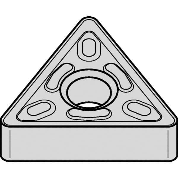 Kennametal - TNMG431 P Grade KCU10 Carbide Turning Insert - TiAlN Finish, 60° Triangle, 1/2" Inscr Circle, 3/16" Thick, 1/64" Corner Radius - USA Tool & Supply