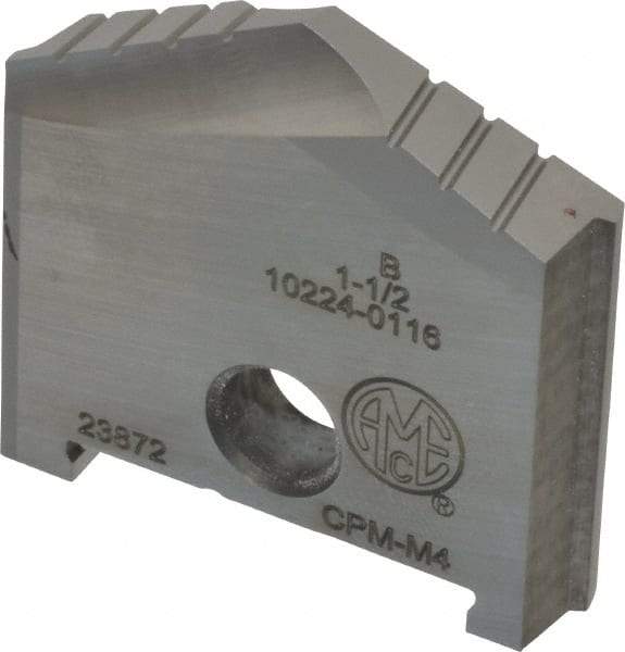 Allied Machine and Engineering - 1-1/2" Diam x 11/16" Thick, Seat Code B, 130° Included Angle Spade Drill Insert - Uncoated Powdered Metal, Powdered Metal, Series B - USA Tool & Supply