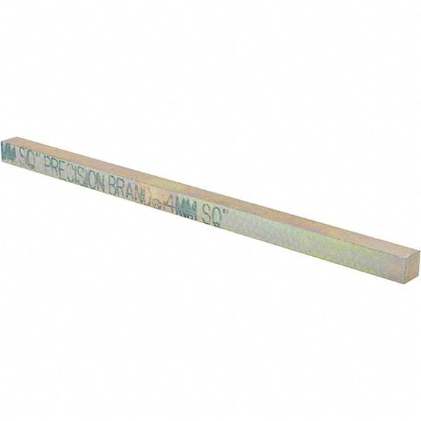 Precision Brand - 12" Long, Zinc Yellow Dichromate Key Stock - Oversized Key Stock - USA Tool & Supply