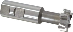 Interstate - 1-1/4" Cut Diam, 31/64" Cut Width, 21/32" Neck Diam, 1" Shank Diam, 3-15/16" OAL, M42 Cobalt T-Slot Cutter - Uncoated, 5/8" Bolt, Straight Teeth, 10 Teeth - USA Tool & Supply