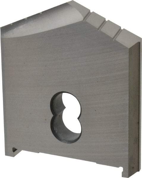 Allied Machine and Engineering - 2-3/32" Diam x 3/8" Thick, Seat Code D, 130° Included Angle Spade Drill Insert - Uncoated Powdered Metal, Powdered Metal, Series D - USA Tool & Supply