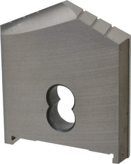 Allied Machine and Engineering - 2-3/32" Diam x 3/8" Thick, Seat Code D, 130° Included Angle Spade Drill Insert - Uncoated Powdered Metal, Powdered Metal, Series D - USA Tool & Supply