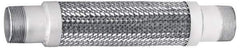 Mason Ind. - 3" Pipe, Braided Stainless Steel Single Arch Hose Pipe Expansion Joint - 24" Long, 280 Max psi, Male NPT - USA Tool & Supply