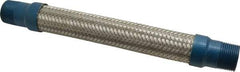 Mason Ind. - 1" Pipe, Braided Stainless Steel Single Arch Hose Pipe Expansion Joint - 12" Long, 580 Max psi, Male NPT - USA Tool & Supply