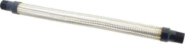 Mason Ind. - 3/4" Pipe, Braided Stainless Steel Single Arch Hose Pipe Expansion Joint - 18" Long, 700 Max psi, Male NPT - USA Tool & Supply