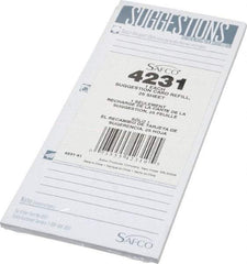 Safco - Suggestion Box Refill Cards - For Use with Suggestion Box - USA Tool & Supply