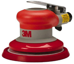3M - 12,000 OPM, 17 CFM Air Consumption, 90 psi Air Pressure, Palm Air Orbital Sander - Round Pad, 3/8" Inlet - USA Tool & Supply