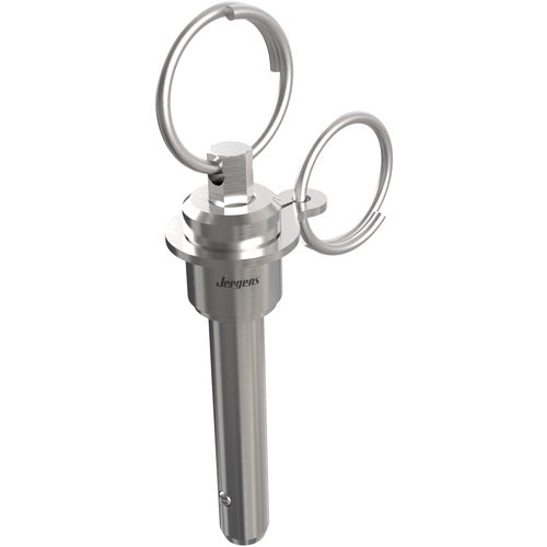 9/16″ Pin Diameter, 5″ Grip Length, Double Acting Ring Handle Kwik-Lok Pin, Stainless Steel