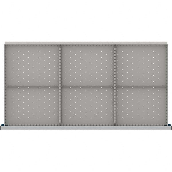 LISTA - 6-Compartment Drawer Divider Layout for 3.15" High Drawers - USA Tool & Supply