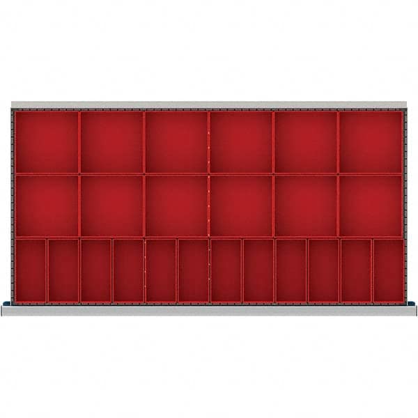 LISTA - 24-Compartment Drawer Divider Layout for 3.15" High Drawers - USA Tool & Supply