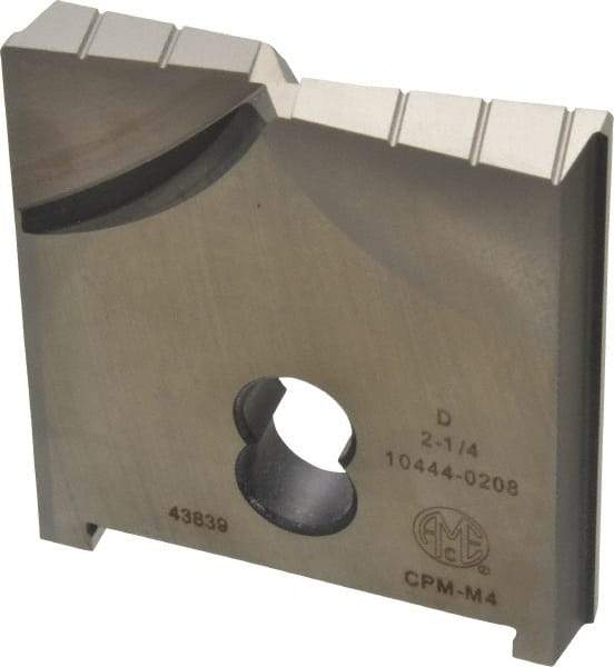 Allied Machine and Engineering - 2-1/4" Diam x 3/8" Thick, Seat Code D, Flat Bottom Spade Drill Insert - Uncoated Powdered Metal, Powdered Metal, Series D - USA Tool & Supply