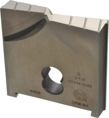 Allied Machine and Engineering - 2-1/4" Diam x 3/8" Thick, Seat Code D, Flat Bottom Spade Drill Insert - Uncoated Powdered Metal, Powdered Metal, Series D - USA Tool & Supply