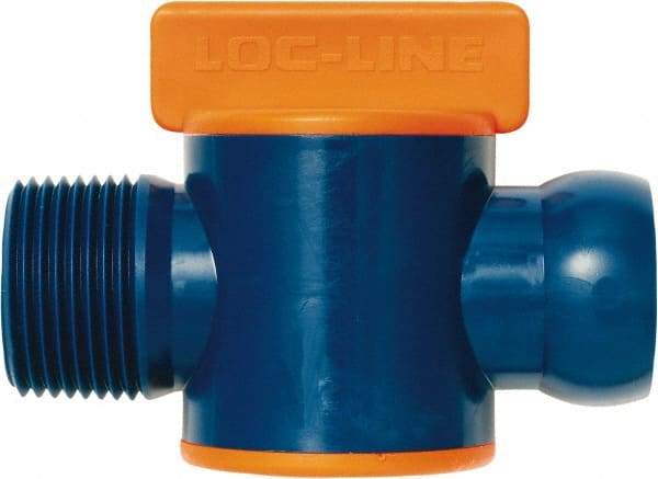 Loc-Line - 3/4" ID Coolant Hose NPT Valve - Male to Female Connection, Acetal Copolymer Body, NPT, Use with Loc-Line Modular Hose Systems - USA Tool & Supply