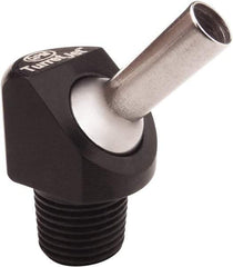 QPM Products - 0.16" ID x .50" L Coolant Hose Nozzle - 1/8" NPT, Use with CNC Lathes - USA Tool & Supply