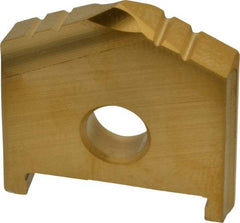 Allied Machine and Engineering - 31/32" Diam x 3/16" Thick, Seat Code A, 130° Included Angle Spade Drill Insert - TiN Coated, High Speed Steel, Series A - USA Tool & Supply