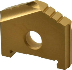 Allied Machine and Engineering - 1-3/32" Diam x 3/16" Thick, Seat Code A, 130° Included Angle Spade Drill Insert - TiN Coated, High Speed Steel, Series A - USA Tool & Supply