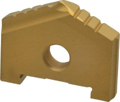 Allied Machine and Engineering - 1-7/32" Diam x 3/16" Thick, Seat Code A, 130° Included Angle Spade Drill Insert - TiN Coated, High Speed Steel, Series A - USA Tool & Supply