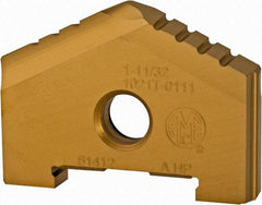 Allied Machine and Engineering - 1-11/32" Diam x 3/16" Thick, Seat Code A, 130° Included Angle Spade Drill Insert - TiN Coated, High Speed Steel, Series A - USA Tool & Supply