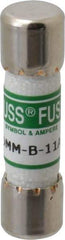Cooper Bussmann - 1,000 VAC/VDC, 11 Amp, Fast-Acting General Purpose Fuse - 38.1mm OAL, 10mm Diam - USA Tool & Supply